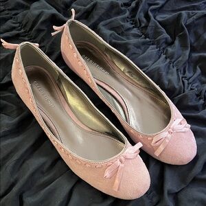 predictions, pink, ballet ribbon flats
